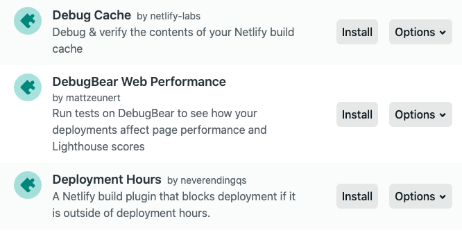 Web Performance on the Netlify plugin directory