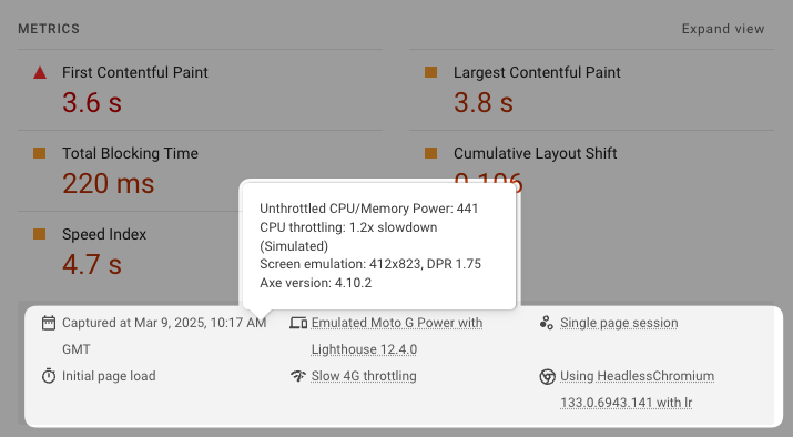 Lighthouse settings on PSI