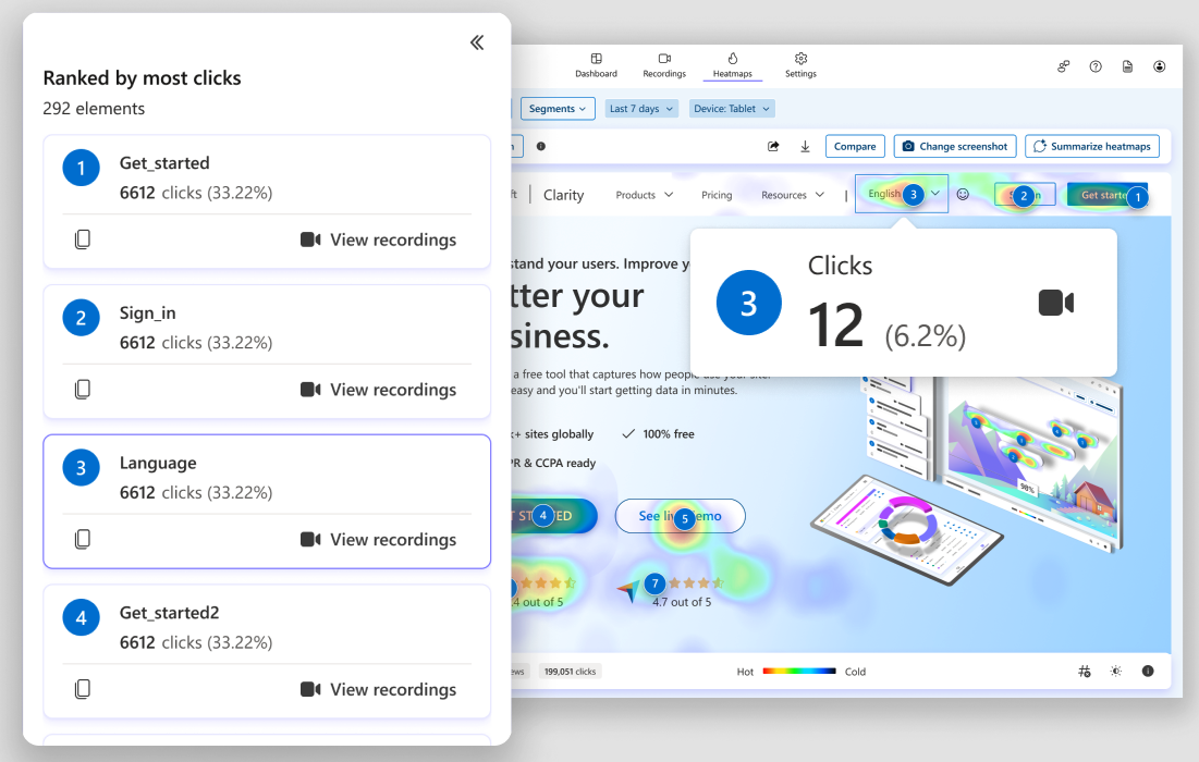 Microsoft clarity report