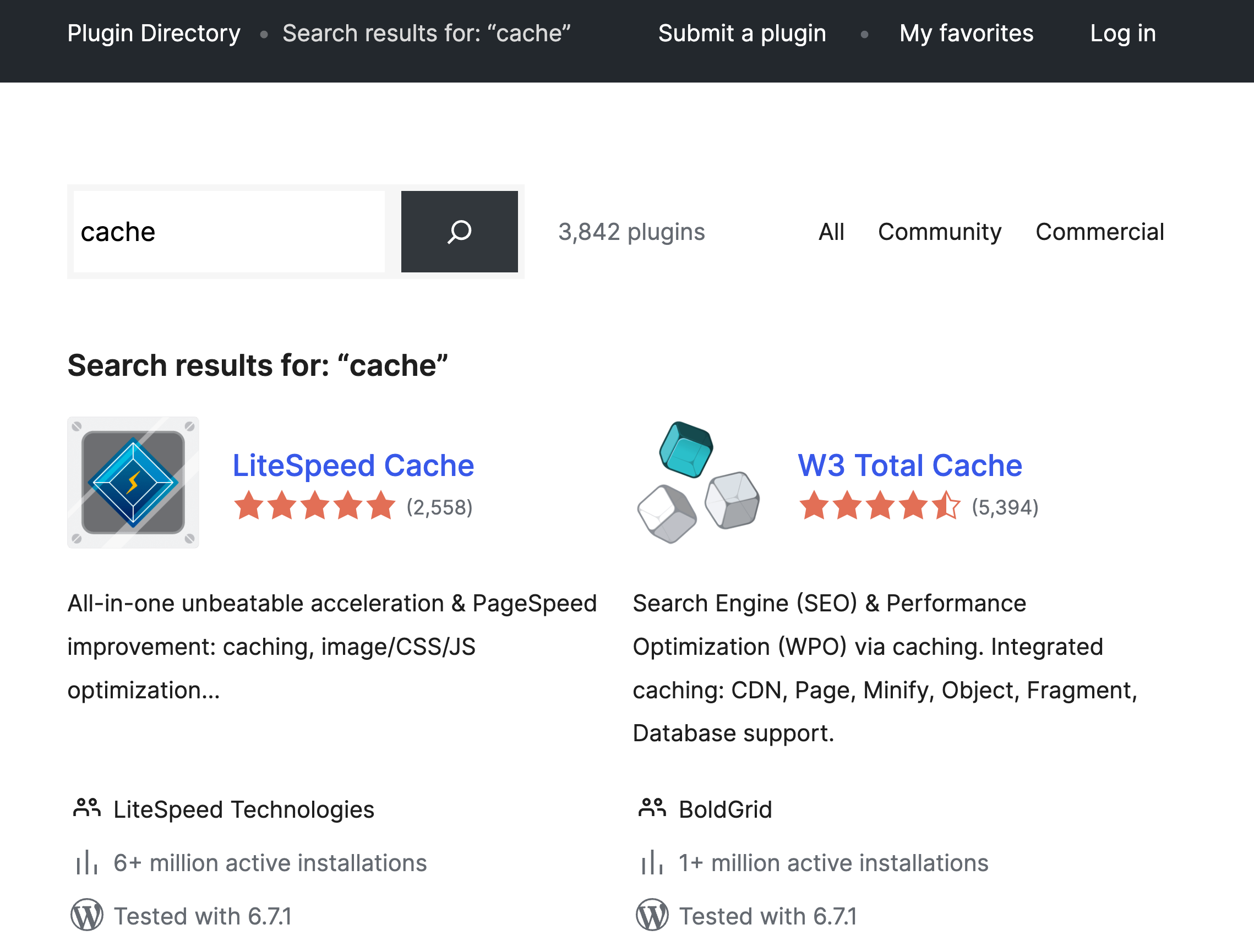 Wordpress Caching Plugins