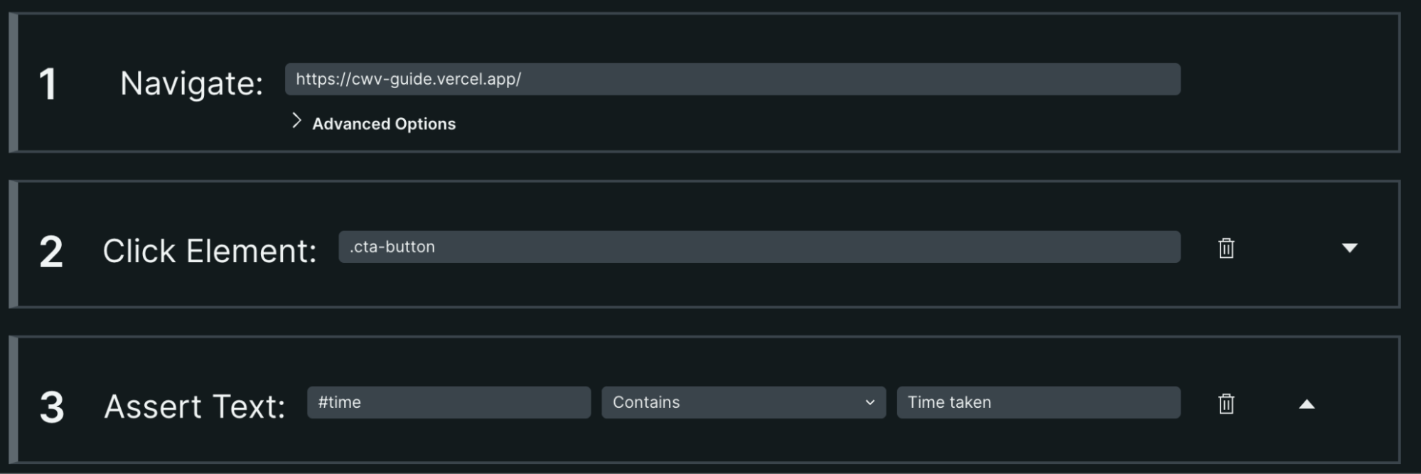 Configuring a user flow journey as part of a new website check