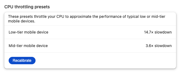 CPU calibration outcome