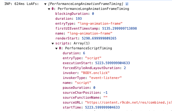 web-vitals loaf data