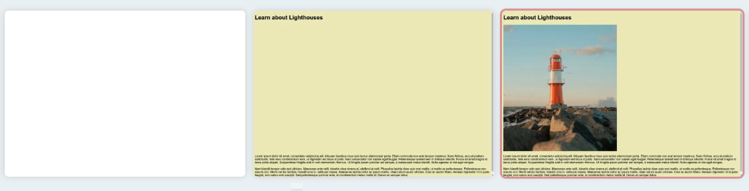 Filmstrip showing space being allocated for the image before it's loaded