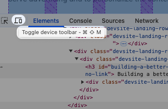 Enable device simulation in Chrome