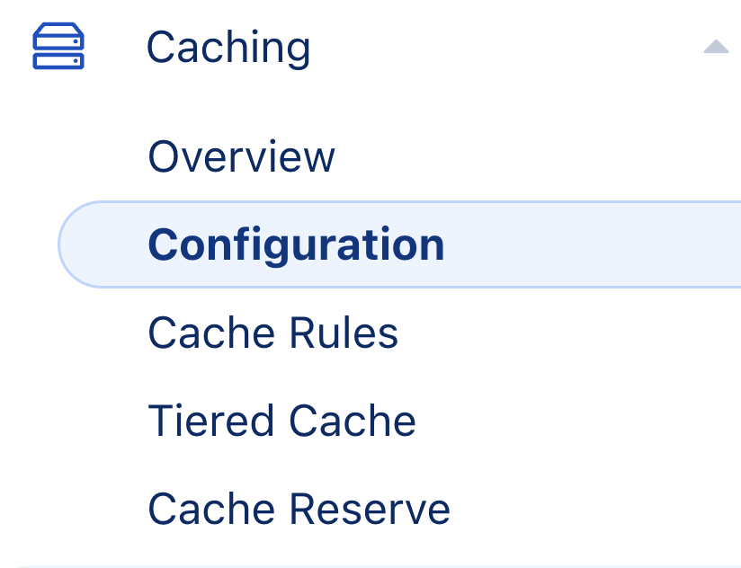 Cloudflare Caching Configuration