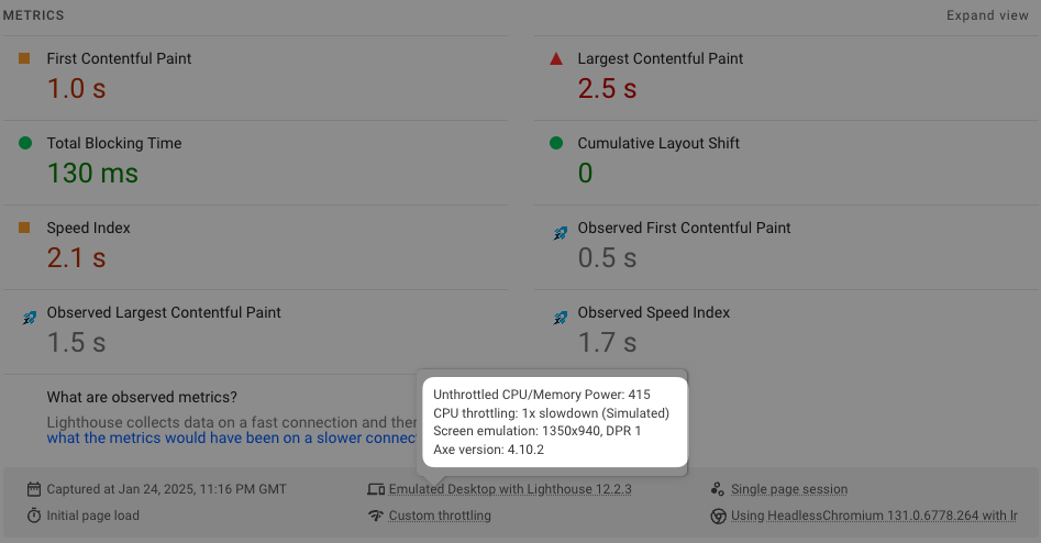 Simulated data in Lighthouse