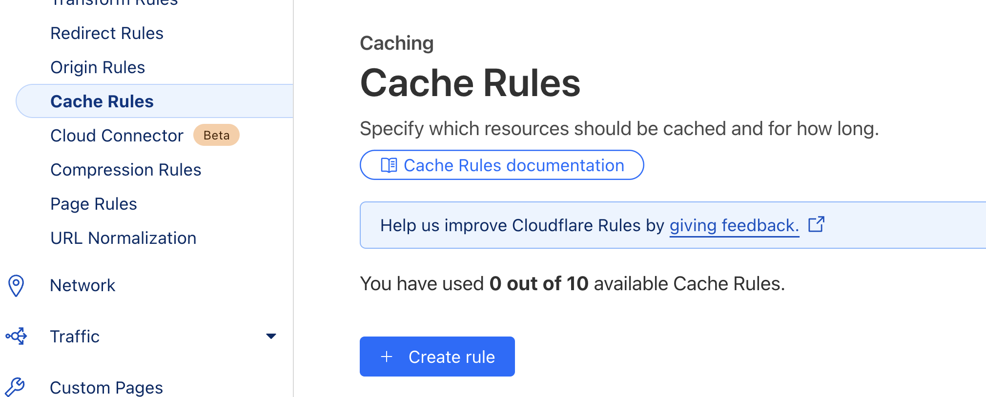 Cloudflare Cache Rules