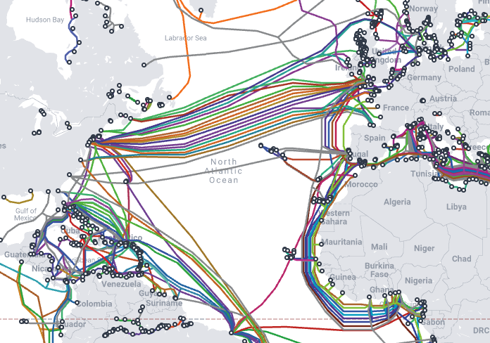 Submarine cable map