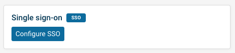 Configure SSO button