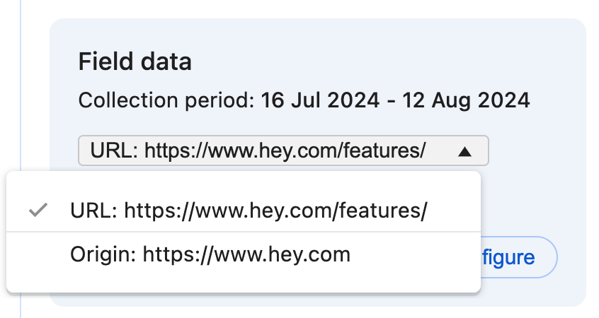 Configuring CrUX - URL vs Origin