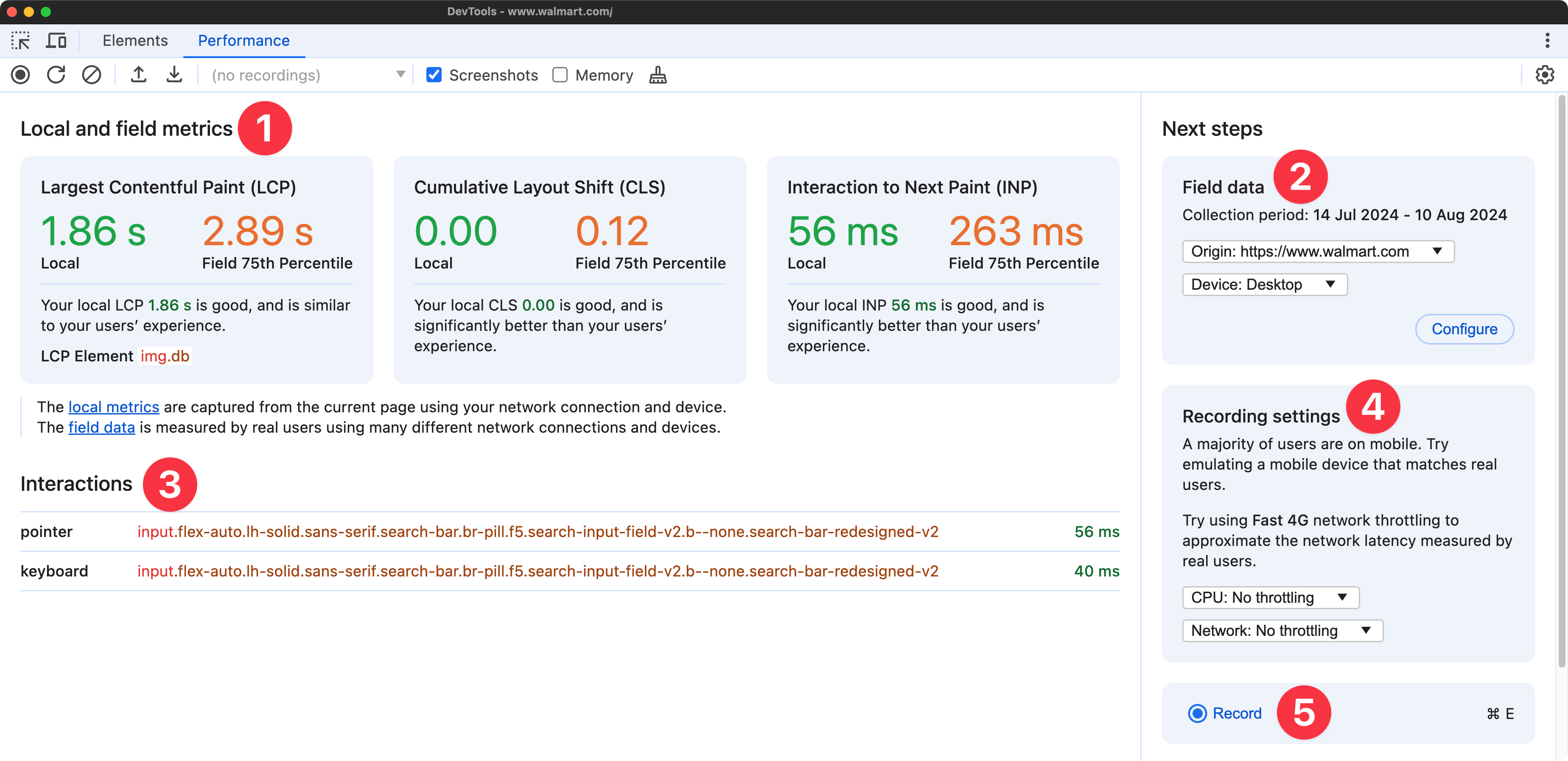 New Performance Panel Overview