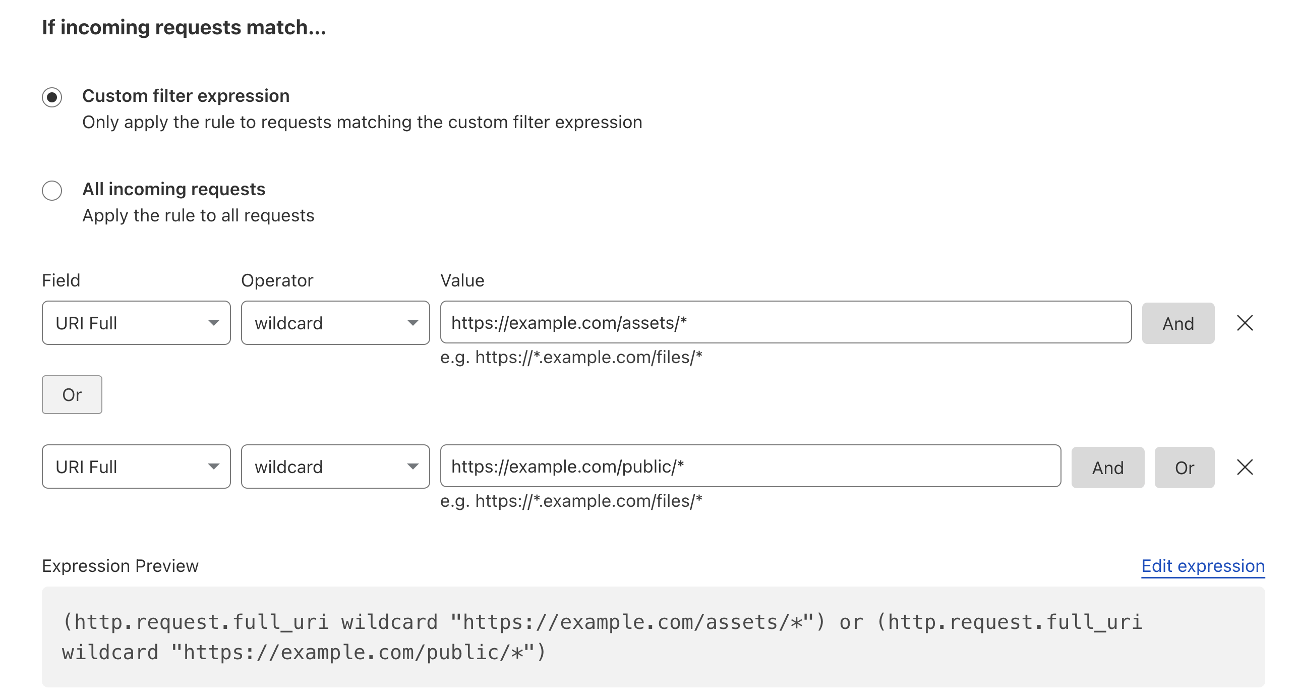 Cloudflare Cache Rule Example