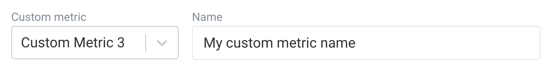 Custom metric names