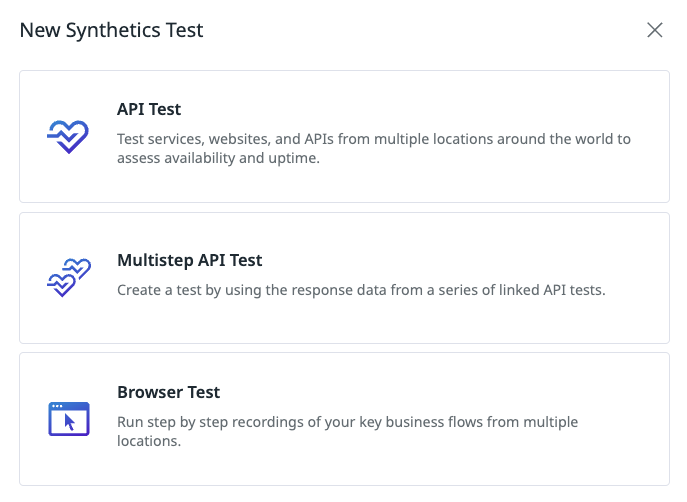 DataDog setup screen