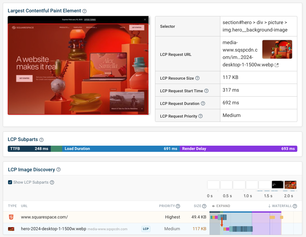 Synthetic website test report