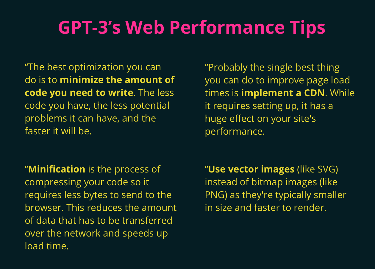 GPT 3 On Web Performance | DebugBear